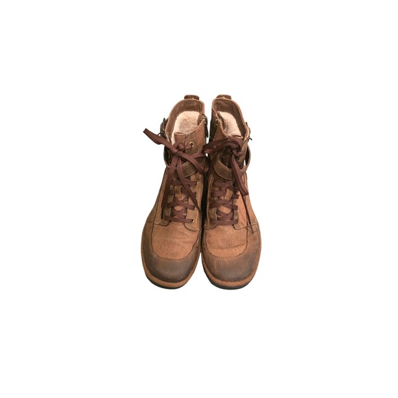 UGG Shoes - UGG Simmens Waterproof Leather Boots Stout Brown 1095157 Womens 5.5